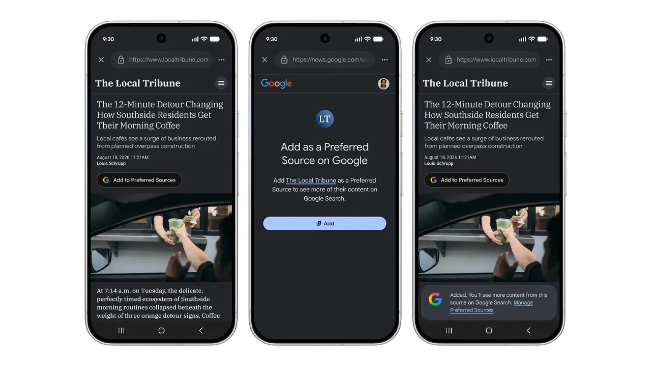 Google opens 'Preferred Sources' button to publishers as AI cuts search traffic