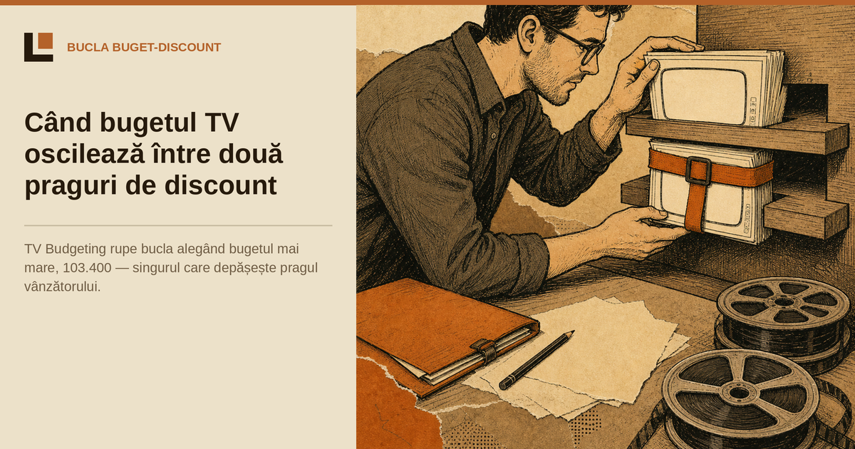 Când bugetul TV rămâne blocat între două praguri de discount