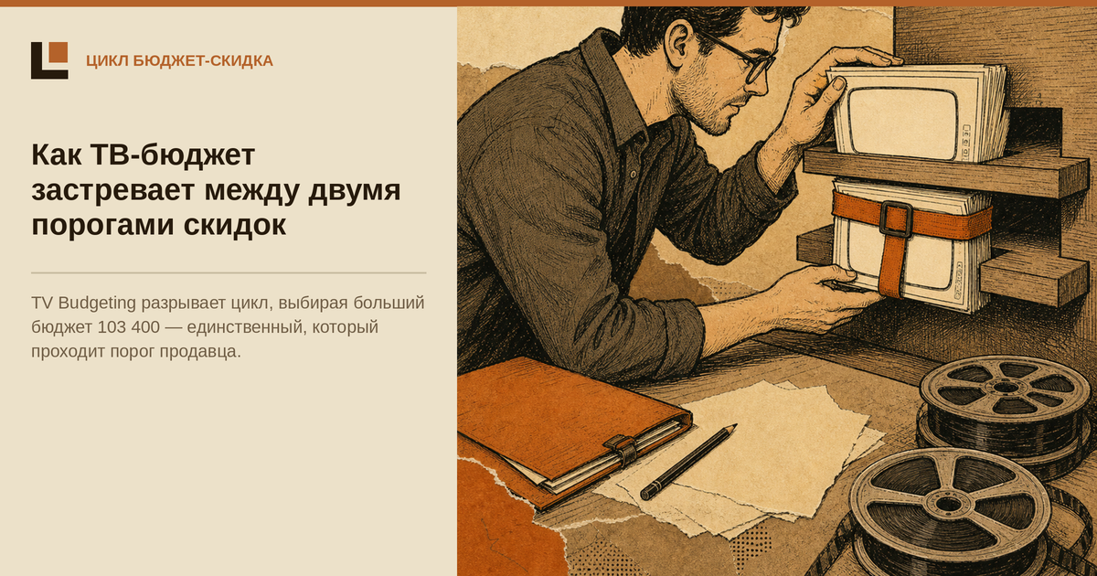 Что происходит, когда ТВ-бюджет застревает между двумя порогами скидок