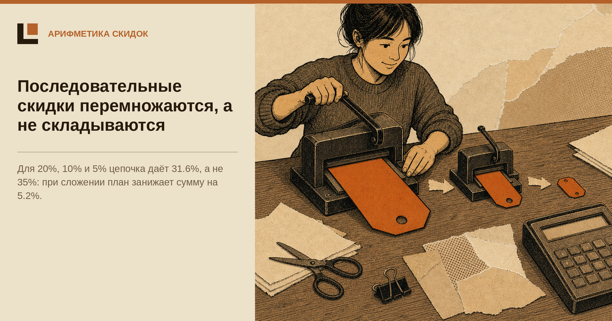 Почему скидки продавца перемножаются, а не складываются?